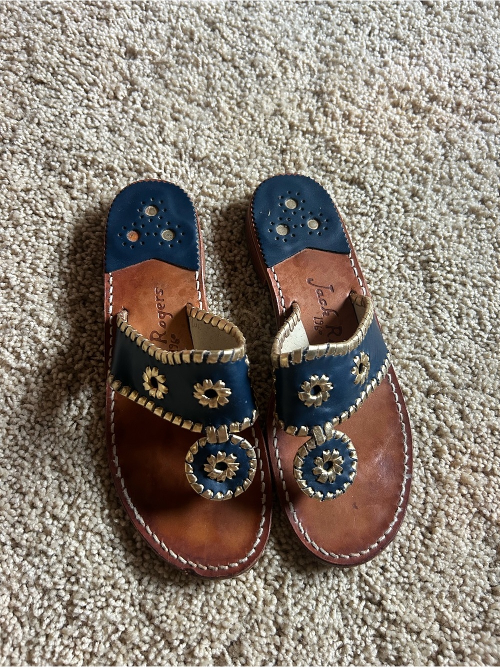 Jack Rogers Navy Sandals